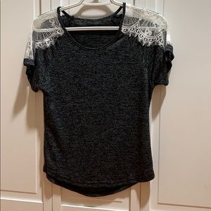 Shein Dark Gray Short Sleeve T-Shirt